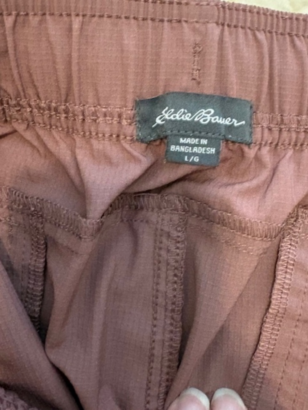 Eddie Bauer Rainier Active Water Repel Capri Pants Women Size L Mauve Polyester - Picture 5 of 6